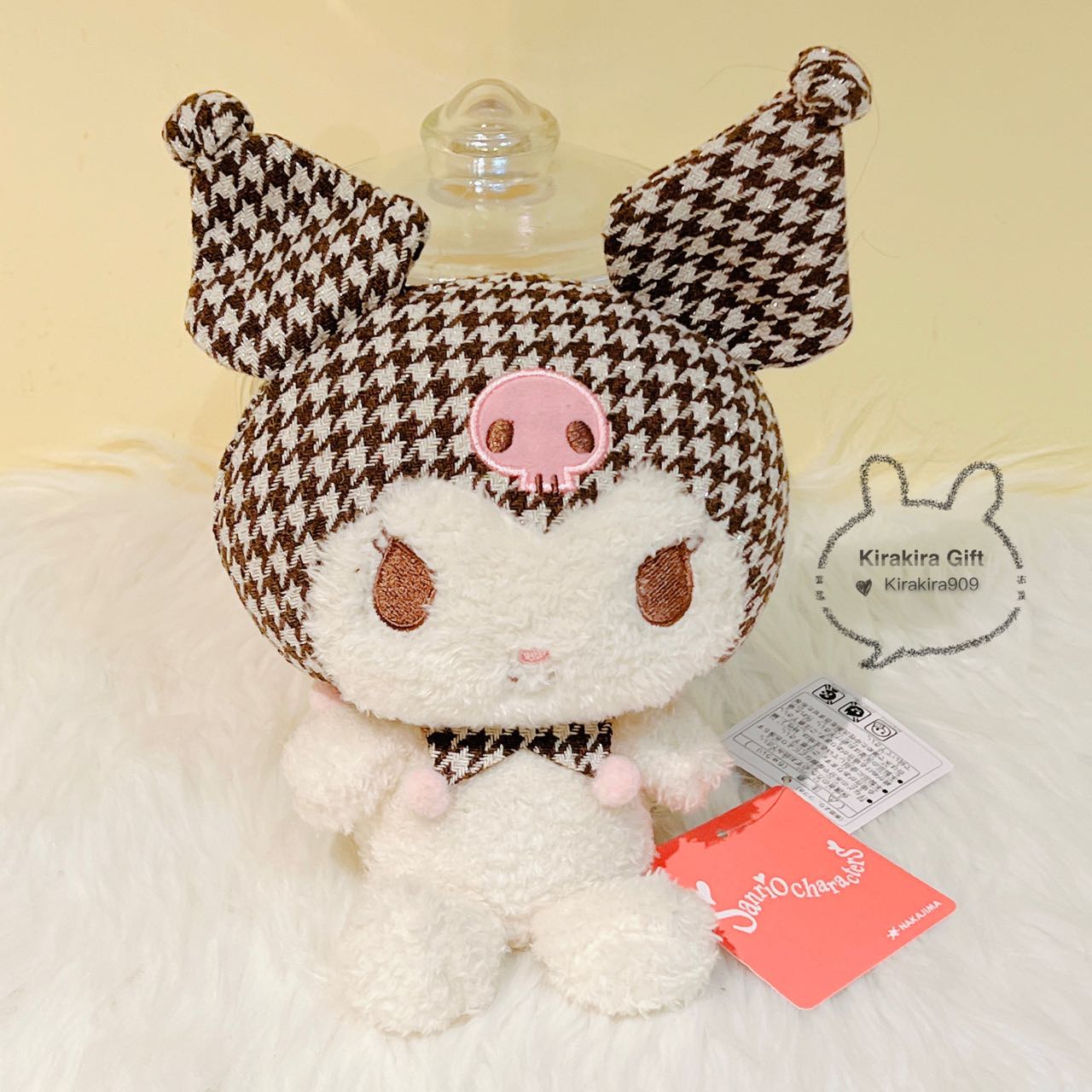 Kuromi Houndstooth Plush Doll