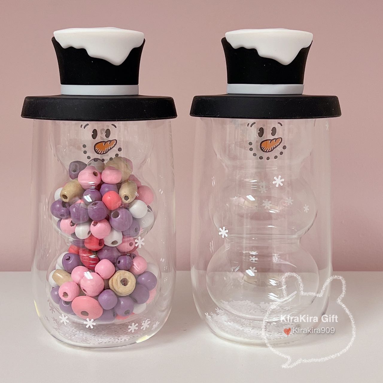 Korean Starbucks Snowman Glass