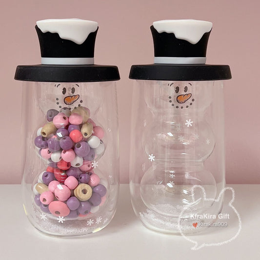 Korean Starbucks Snowman Glass